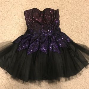 Deb Sequin Strapless Dress